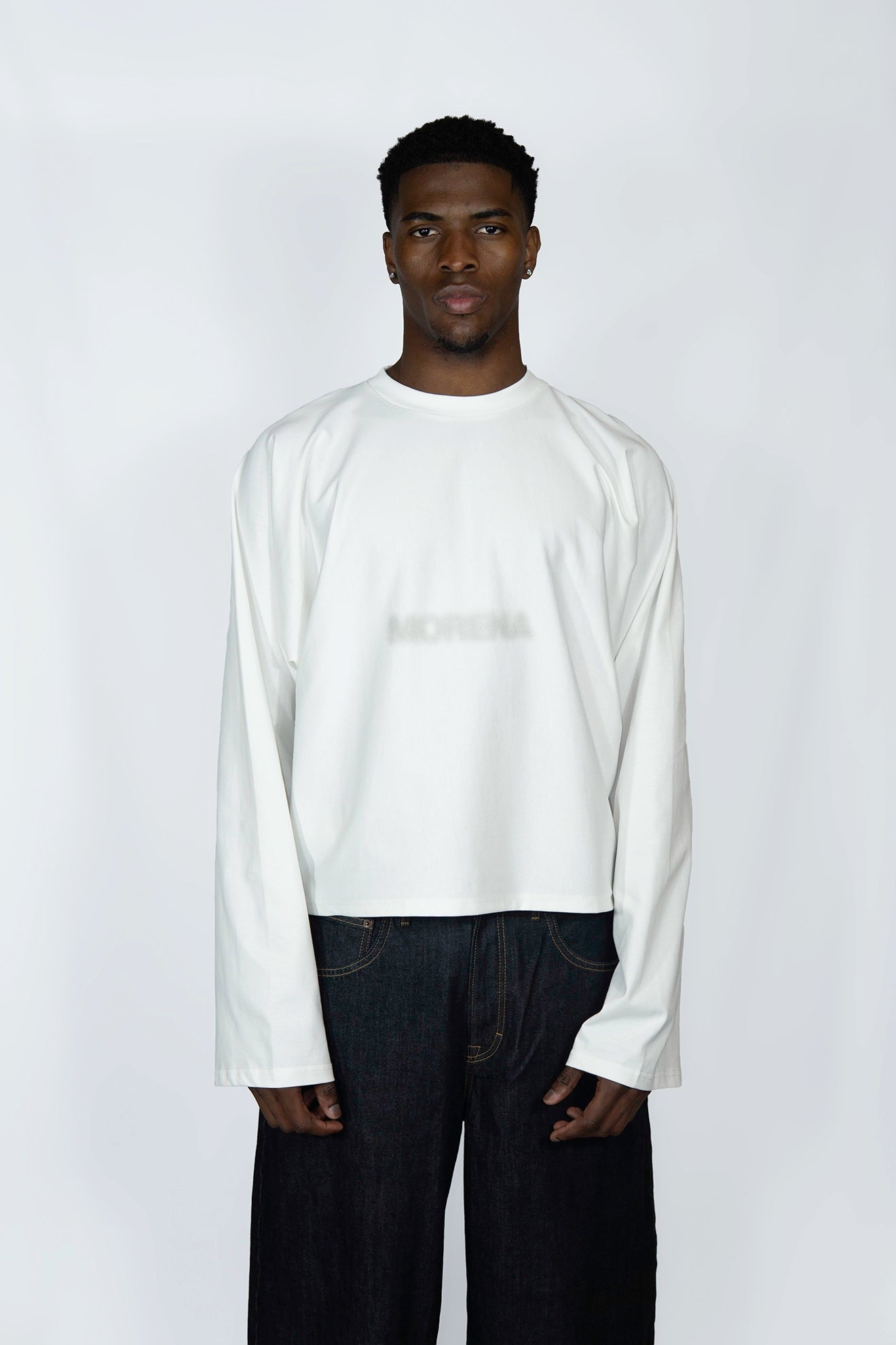 Blurry White Long Sleeve